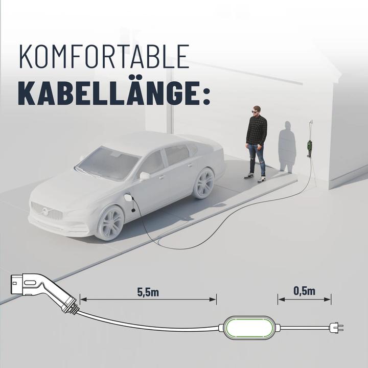 Image du produit Absina EV Ladekabel für Elektroautos, Mode 2, 16 A, 3,7 kW (3.70 kW, 16 A)