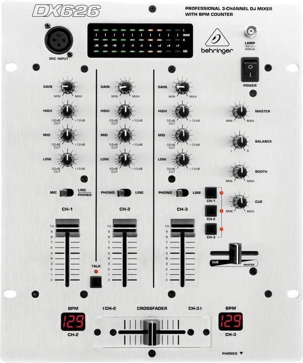 Immagine prodotto Behringer Mixer DX626 PRO, mixer DJ a 3 canali (Controller DJ)