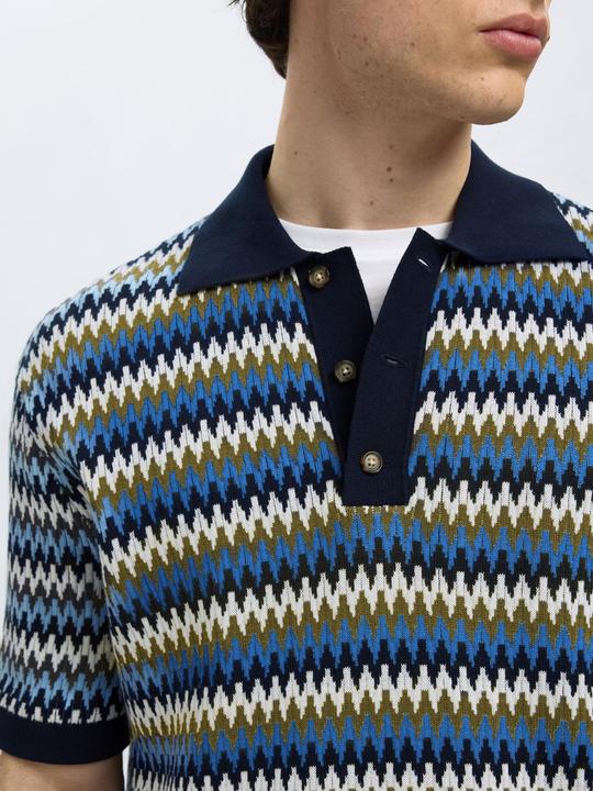 Produktbild Selected Homme Kurzärmeliges Polohemd aus Strick (M)