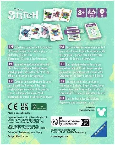 Actual product image Ravensburger 24700 - Disney Stitch Level 8 - The popular card game for 2-6 players and (Multilingual)