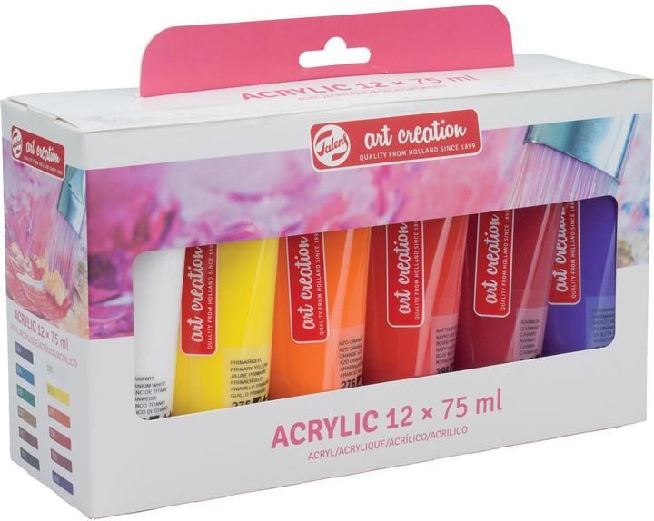 Produktbild Talens Acrylfarbe 12er Set (Multicolor, 900 ml)