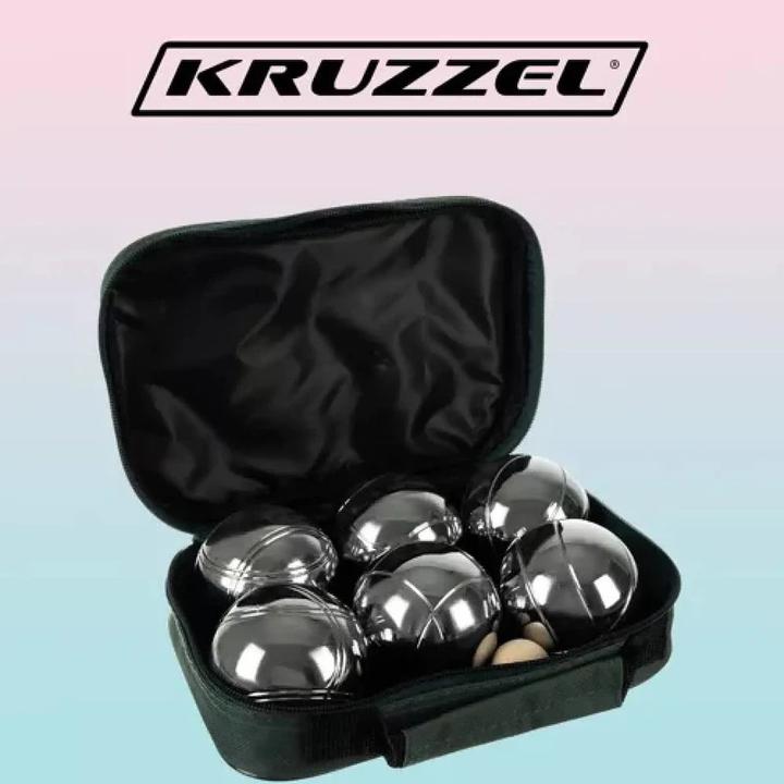 Image du produit Kruzzel BOCCIA Pétanque BOULE SPIEL mit 6 Boulekugeln im Set (6 x, 73 mm)