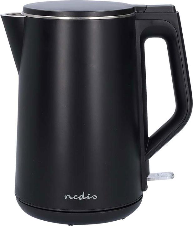 Immagine prodotto Nedis Bollitore | 1,5 l | Plastica | Nero | Ruotabile a 360 gradi | Elemento riscaldante a scomparsa | (1.50 l)