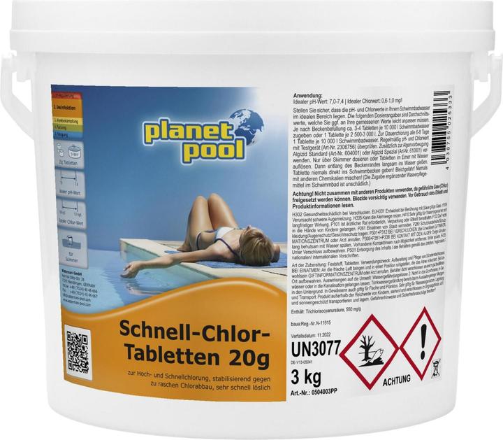 Planet Pool Quick Chlorine Tablets (3180 g)