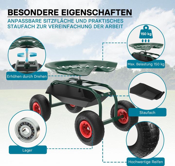 Immagine prodotto Wiltec Gartenwagen (150 kg)