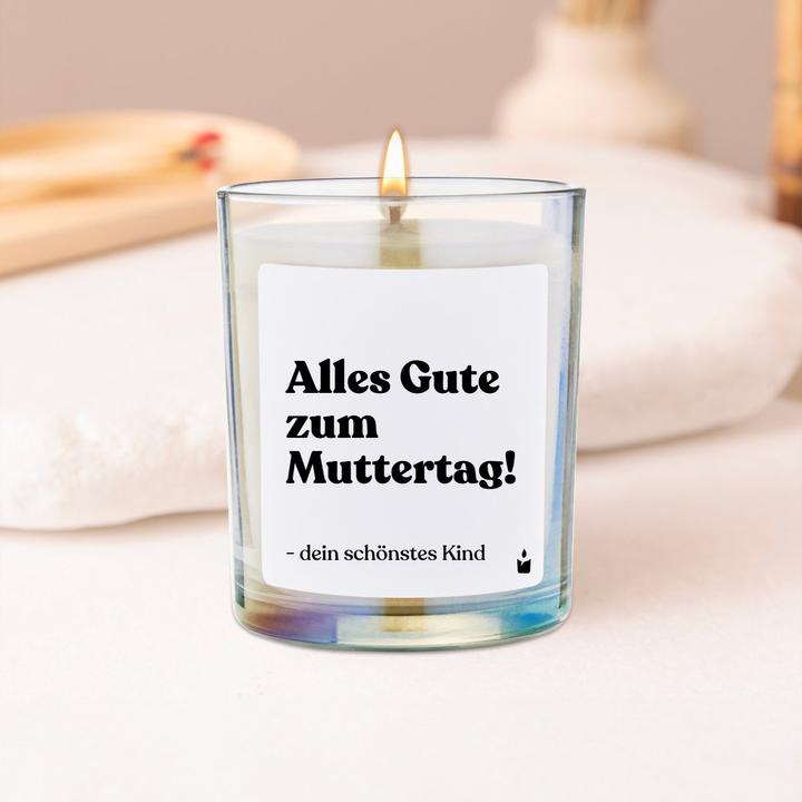 Image du produit Chatty Candles Duftkerze Woody Alles Gute zum Muttertag! - dein schönstes Kind