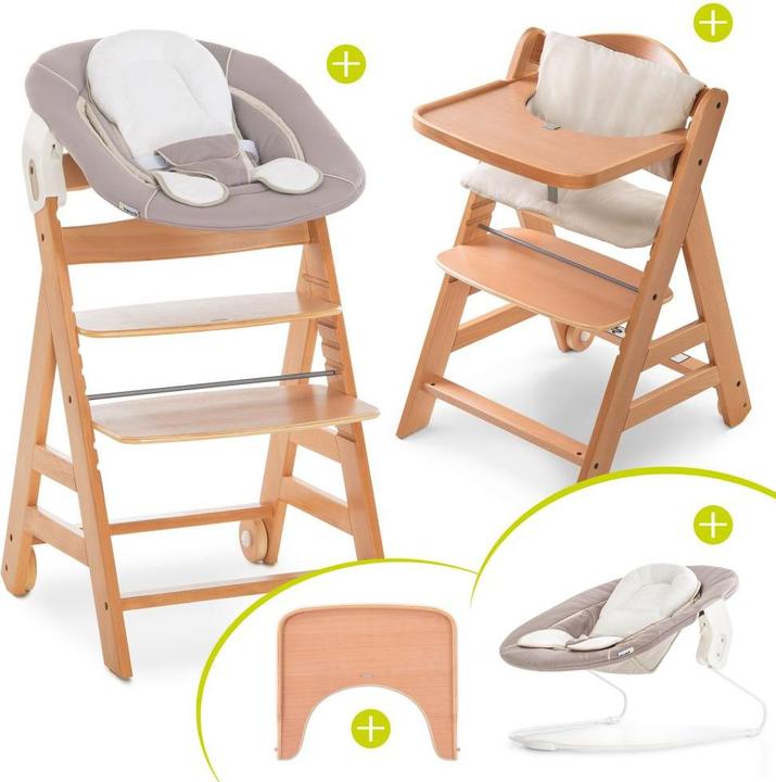 Produktbild Hauck Hochstühle Alpha Move Natur Newborn Set - 5-tlg. Hochstuhl (Hochstuhl)