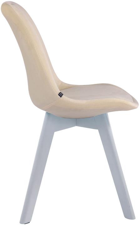 Image du produit CLP Chaise visiteur Borneo V2 velours blanc, crème