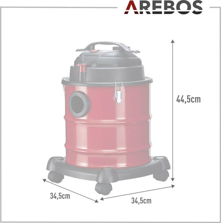 Produktbild Arebos Aschesauger 1200 W - 20 L Premium (Aschesauger)