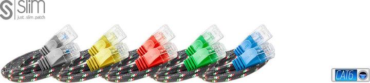 Image du produit Wirewin Câble réseau avec gaine en nylon (UTP, CAT6, 1 m)