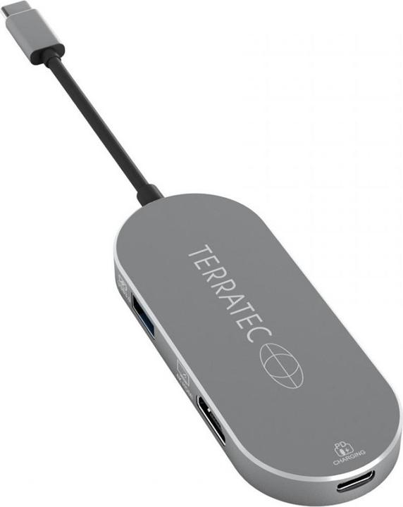 Terratec Aluminium USB Type-C Adapter with USB-C PD HDMI 2x USB 3.0 Port Card Reader (USB-C, 4 Ports)