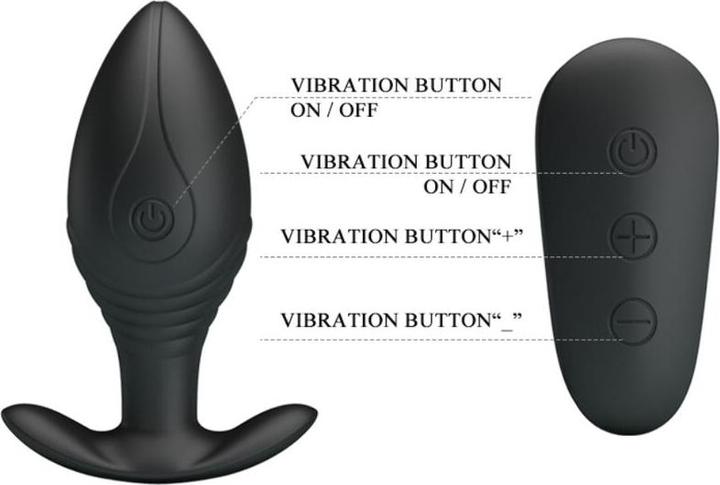 Actual product image Pretty Love Regina Vibrating Butt Plug
