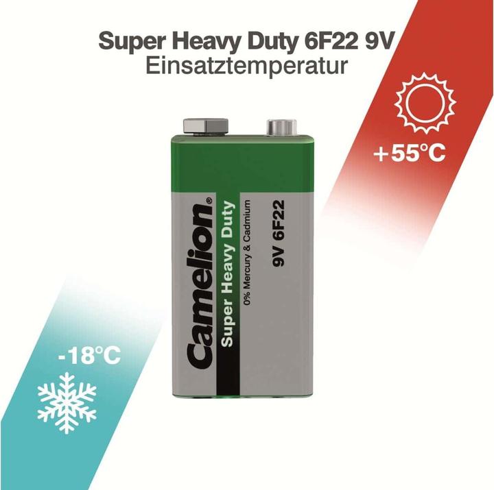 Actual product image Camelion 9V BlockZinc Carbon (1 pcs., 9V Block, 400 mAh)