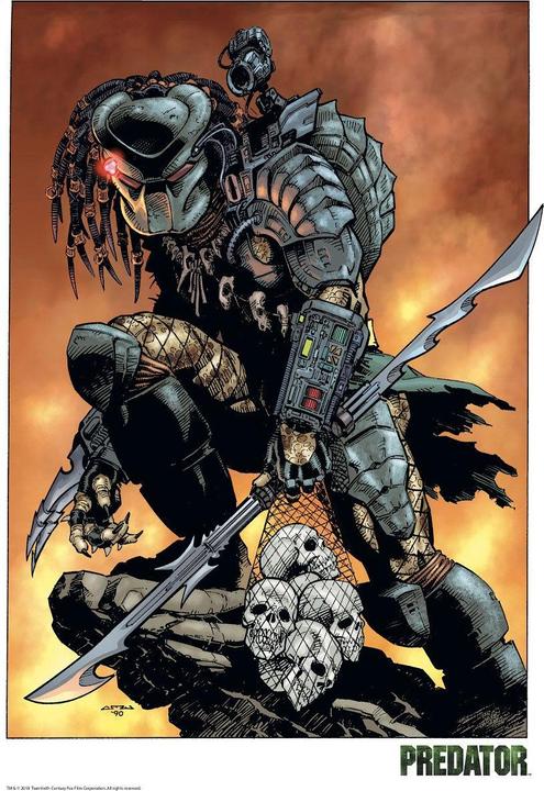 Actual product image Fanattik Predator comic art print "Predator" 42 x 30 cm - unframed