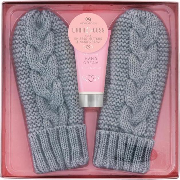 Produktbild Aroma Home Mittens with Hand Lotion / Fäustlinge und Handcrème, grau