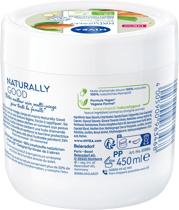 Produktbild NIVEA Naturally Good (Körpercreme, 450 ml)