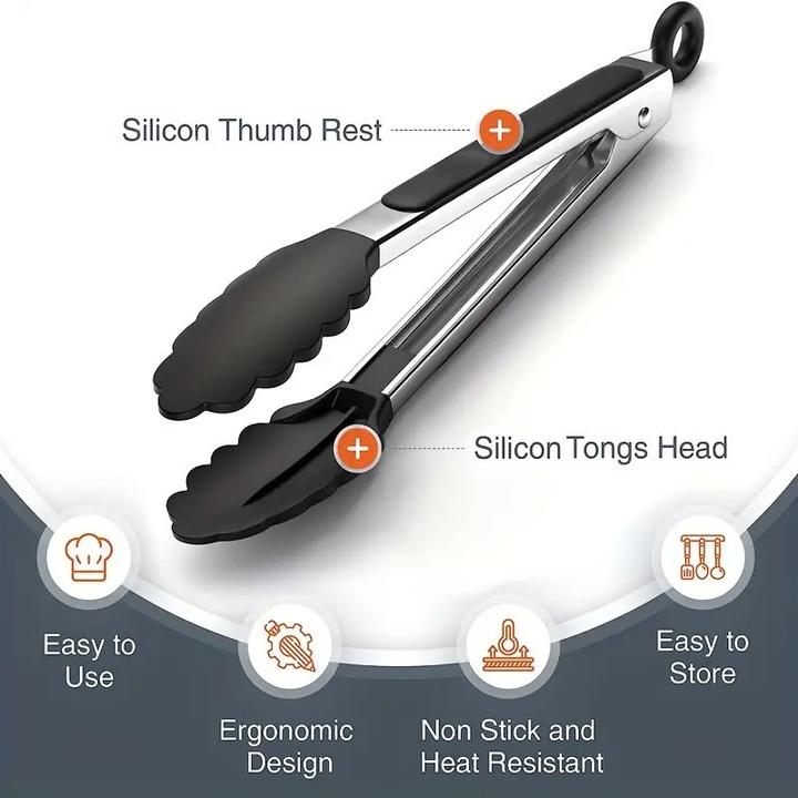 Immagine prodotto ASMI Mini pinze da cucina in silicone, pinze da barbecue 20 cm