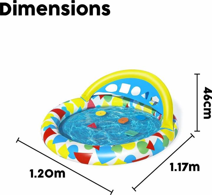 Actual product image Bestway Splash & Learn Kiddie Pool 120x117x46cm
