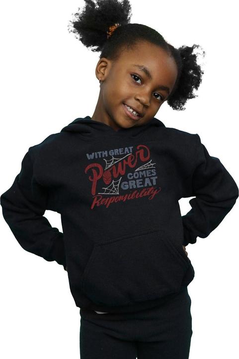 Actual product image Girls Spider-Man Great Responsibility Hoodie (152, 158)