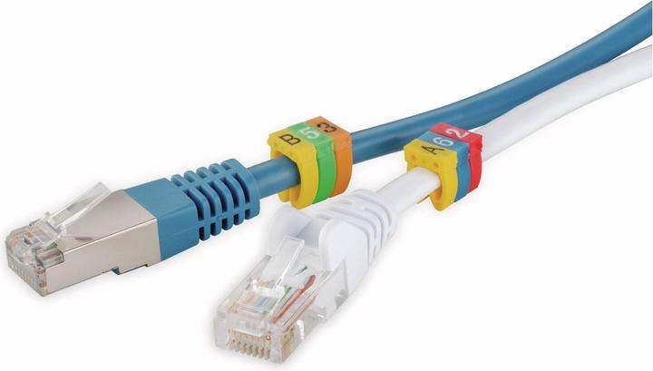 Actual product image Goobay cable marker clips "digits 0-9", for cable diameter up to 4 mm, 4 mm