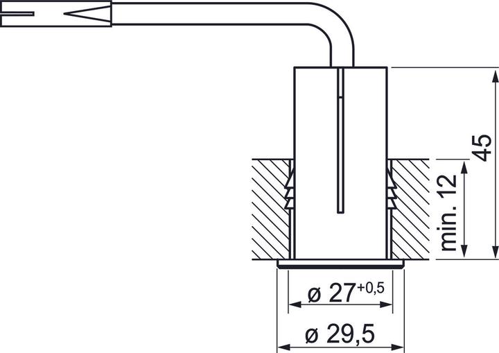 Actual product image Elektra Recessed touch switch Mini 230 V