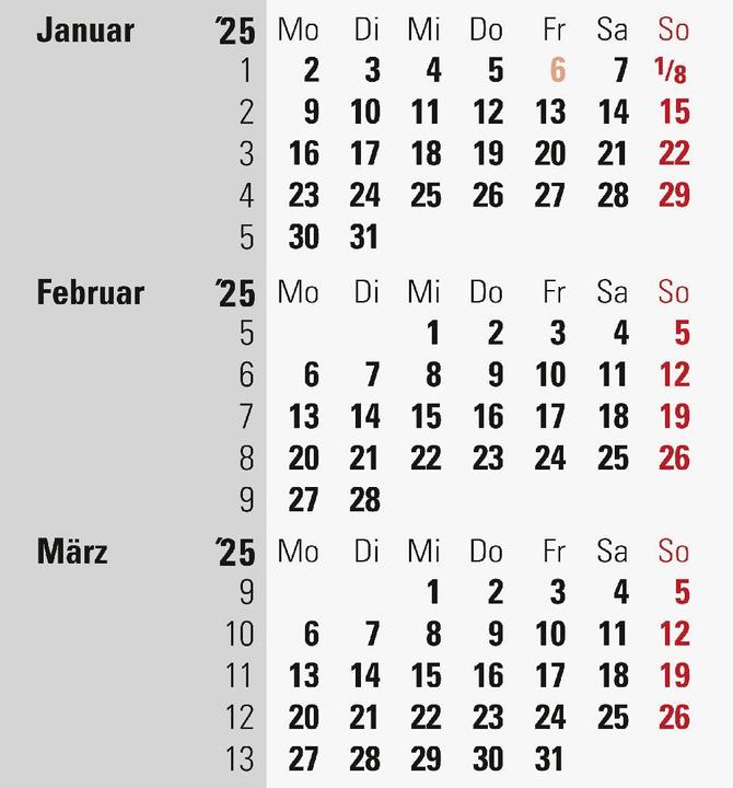 Produktbild Rido Idé 3-Monats-Tischkalender (2025) (Deutsch)