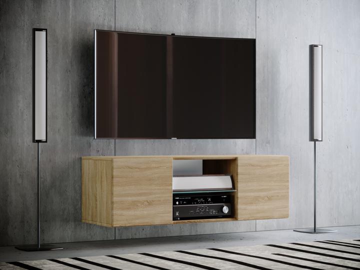 Productafbeelding VCM Houten TV-Muur Lowboard TV Kabinet Jusa (115 x 36 x 40 cm)
