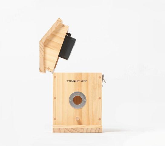 Image du produit WildcameraXL Mangeoire pour oiseaux camouflage EZ Nesteye, Couleur de base : brun, Espèce : Oiseau