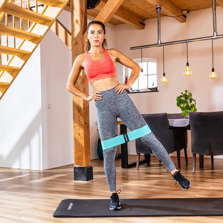 Produktbild Tunturi Textil Resistance Band Widerstandsbänder 3er Set (0.30 m, Mittel, Stark, Leicht)