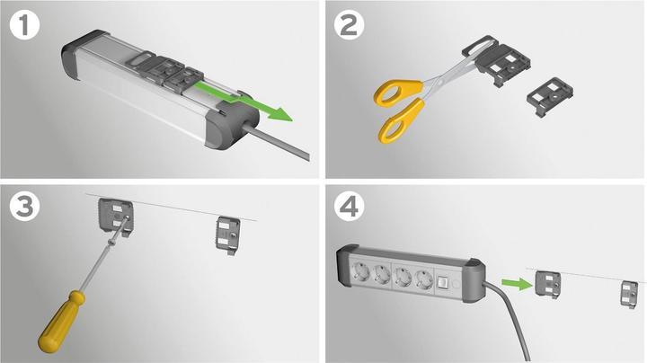 Produktbild Brennenstuhl Premium Protect-Line PDU, 8 sockets, 3m, Silver/gray, with switch and surge protecti...