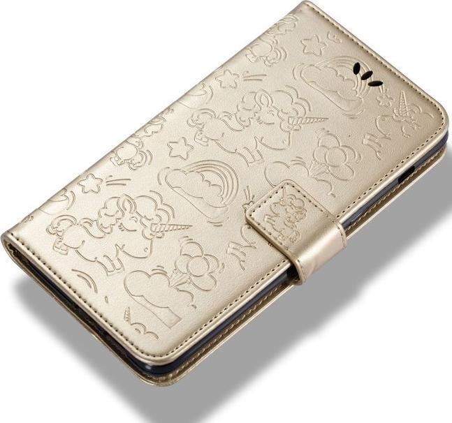 Actual product image MU Style Magnetic leather case with unicorn pattern (Samsung Galaxy A8 (2018))
