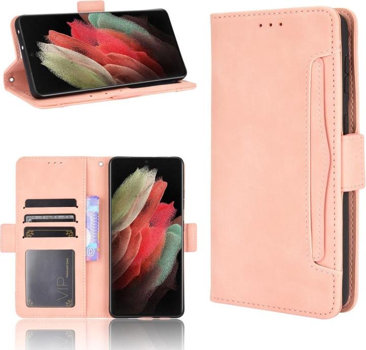 Immagine prodotto Cover-Discount Galaxy S21 Ultra - Custodia con molti slot per carte rosa (Samsung Galaxy S21 Ultra)