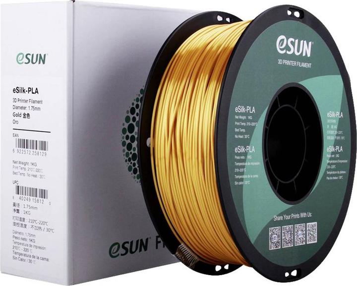 Produktbild eSUN eSilk (PLA, 1.75 mm, 1000 g, Gold)