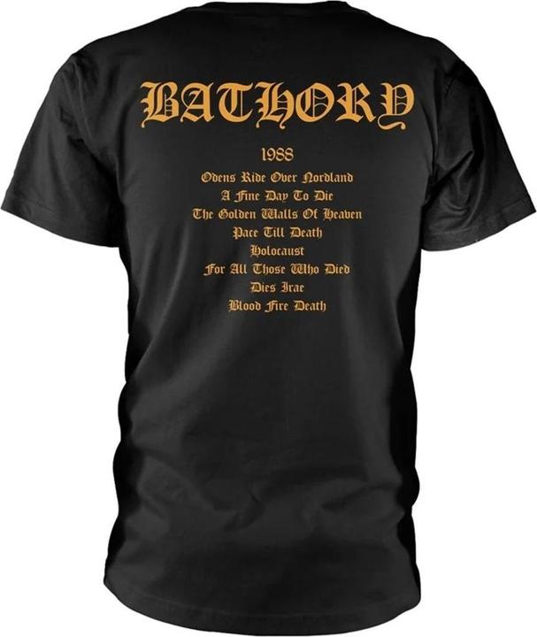 Actual product image Cdon Unisex Adult Blood Fire Death Back Print T-Shirt (S)