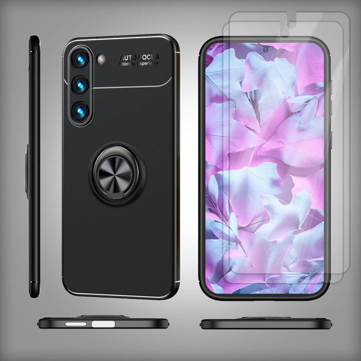 Produktbild Nalia Matte Ring Silikon Hülle mit 2x Displayschutz (Samsung Galaxy S23+)