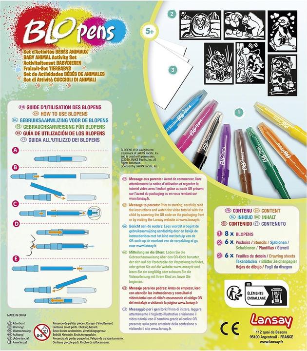 Immagine prodotto Blopens Set di penne spray per bambini animali