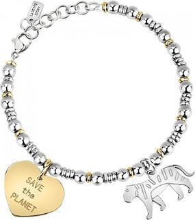 Immagine prodotto La Petite Story Bracciale solido in acciaio con ciondoli Save the Planet LPS05ATA09