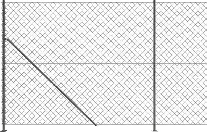 Actual product image VidaXL Maschendrahtzaun mit Bodenflansch Anthrazit 1,6x10 m