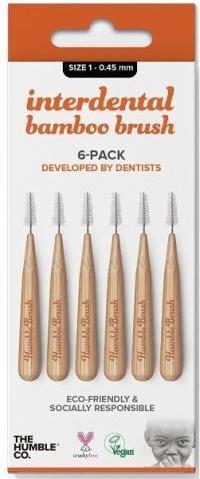 The Humble Co. Bamboo Interdental Brush Size 1 Orange 300g (6 x)