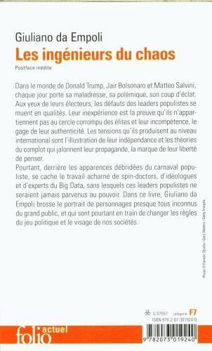 Immagine prodotto Les ingénieurs du chaos (Francese, Da Empoli Giuliano, 2023)