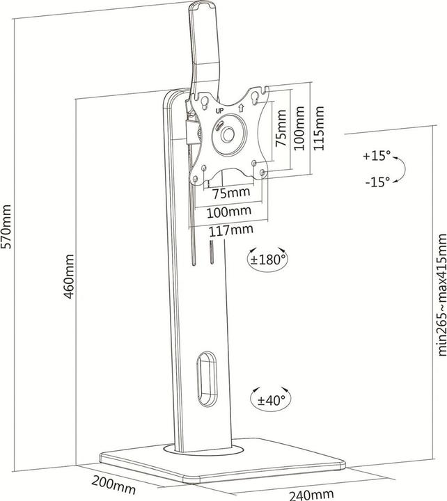 Actual product image Purelink PureMounts® Monitor mount, VESA 75x75/100x100, black (32.01")