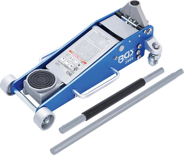 BGS Martinetto a carrello per veicoli idraulico struttura in alluminio-acciaio 2,5 t