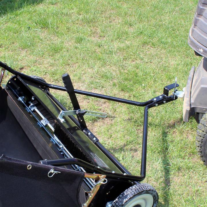 Actual product image Wiltec Lawn sweeper with 87 cm sweeping width Leaf collector 340 litre ride-on mower