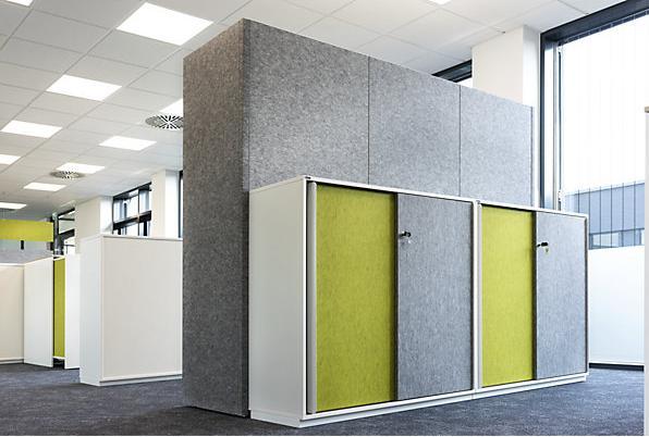 Actual product image Ceka NEOTEX sliding door cupboard with acoustic front, HxWxD 1150 x 1200 x 440 mm