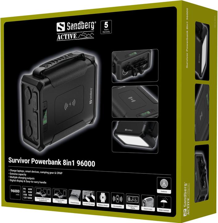 Immagine prodotto Sandberg Survivor (96000 mAh, 180 W, 307.20 Wh)