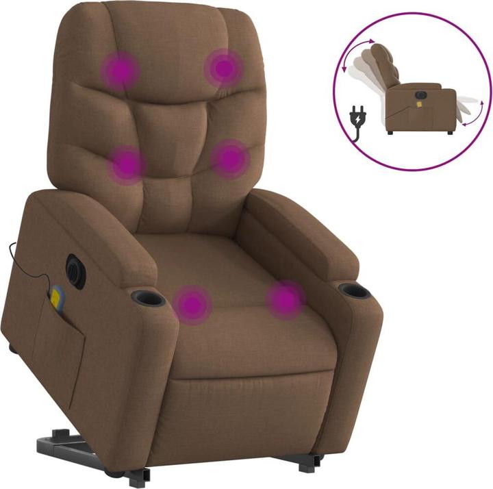 Produktbild VidaXL Elektrischer Massagesessel mit Aufstehhilfe Stoff