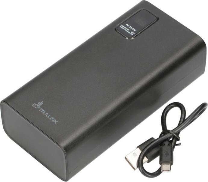 Image du produit Extralink EX.19515 Banque d'alimentation Lithium Polymère (LiPo) Noir (30000 mAh, 22.50 W, 111 Wh)