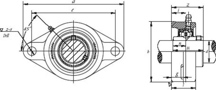 Produktbild UBC Bearing Flanschlager UCFL, Graugussgehäuse UCFL 207 Bohrungs-Durchmesser 35 mm Lochabstand 130 mm