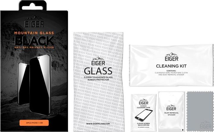 Actual product image Eiger Mountain Glass Black (1 Piece, Apple iPhone 11)