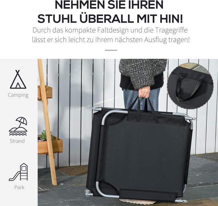 Image du produit Outsunny Bain de soleil avec dossier inclinable (187 cm)